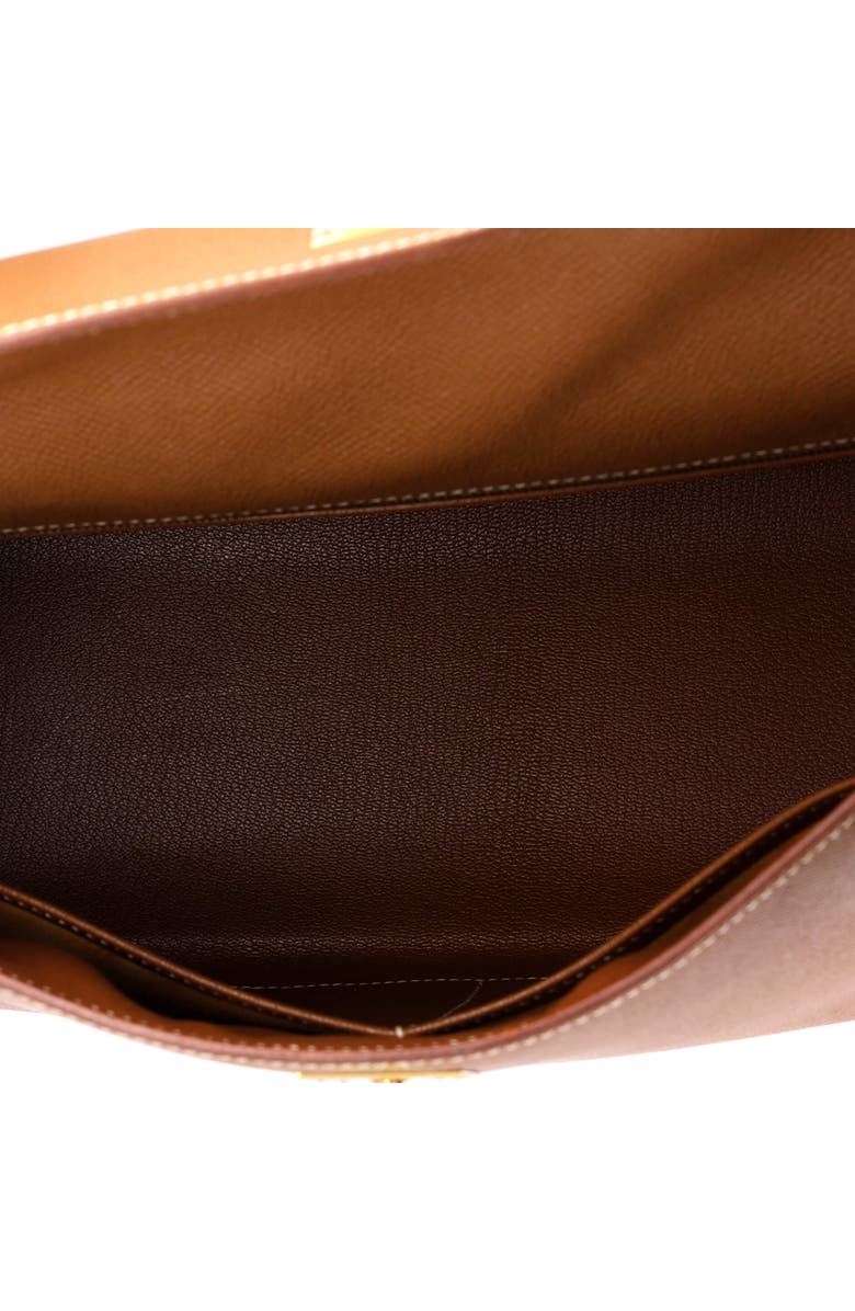 Pre-Owned Hermes Kelly Handbag Brown Courchevel with Gold Hardware 32, Alternate, color, Gold