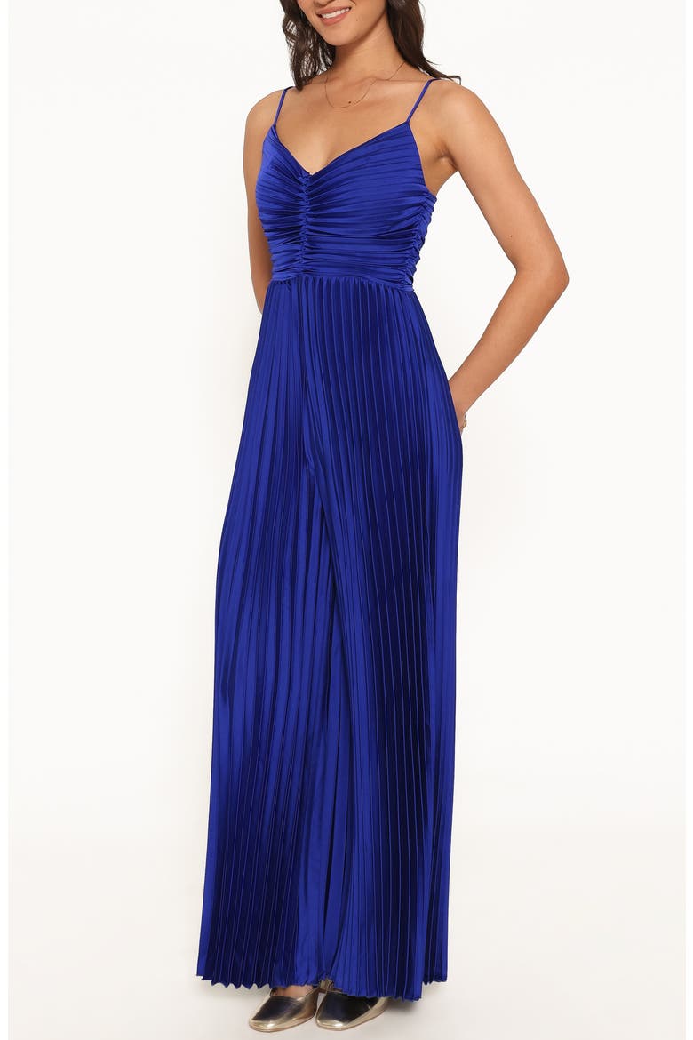 Angelique Pleated Wide Leg Jumpsuit, Alternate, color, ROYAL BLUE