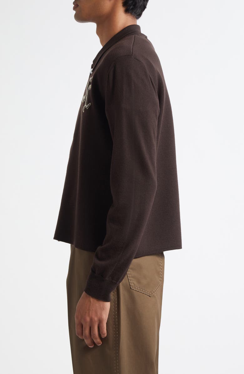 Second Layer Lalo Virgin Wool Cardigan, Alternate, color, Brown 0036