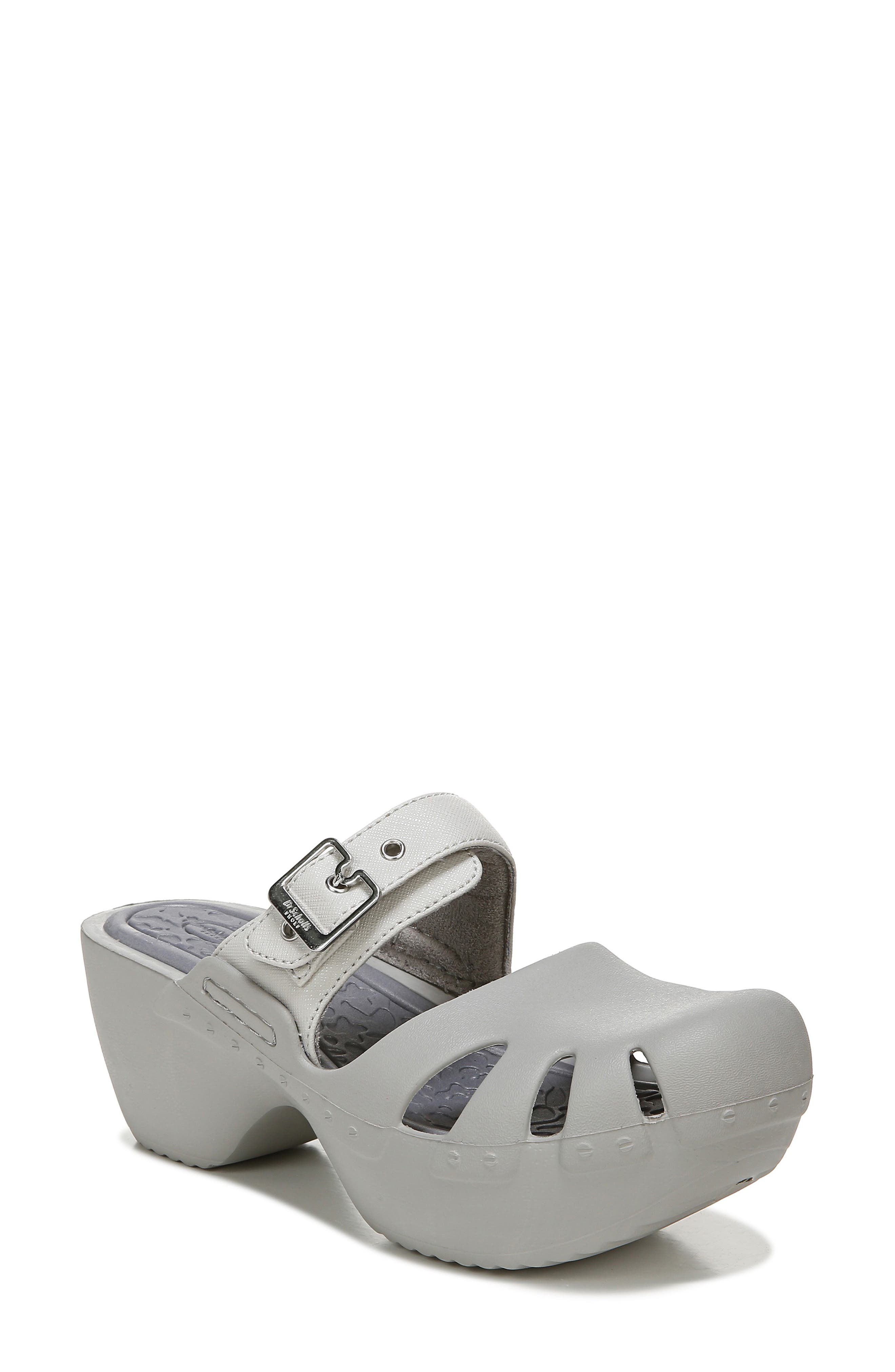 Dance On Clog, Main, color, SILVER FAUX LEATHER