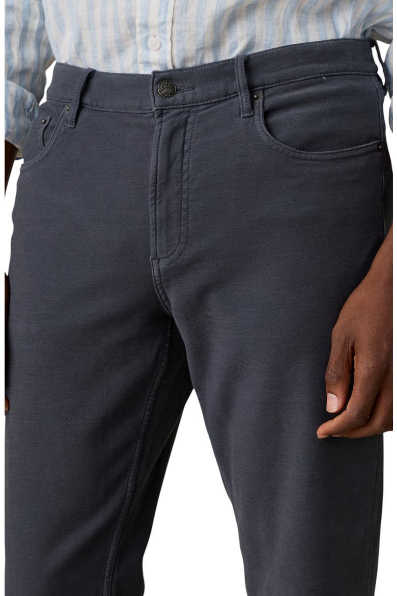 Slim Straight Leg Stretch Terry Cloth Pants, Main, color, NAVY