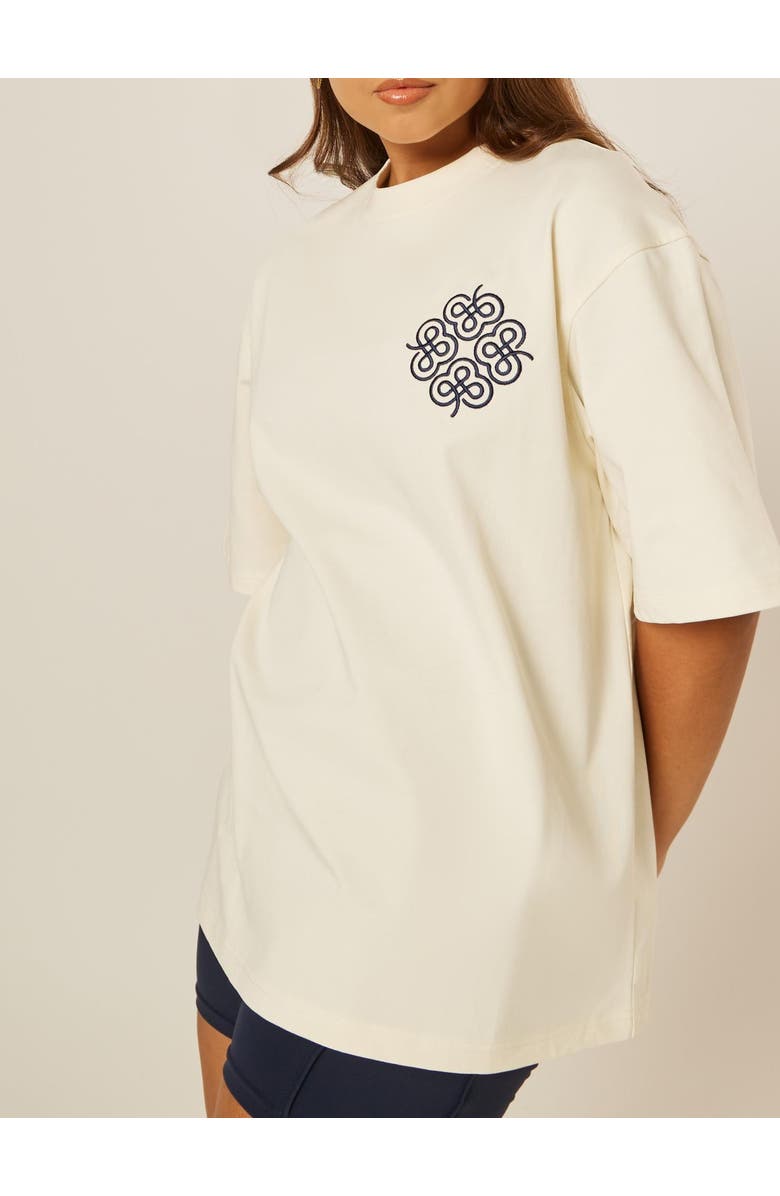 Be Athletica Be The Ace Crew Neck Oversized T-Shirt, Alternate, color, Off-White