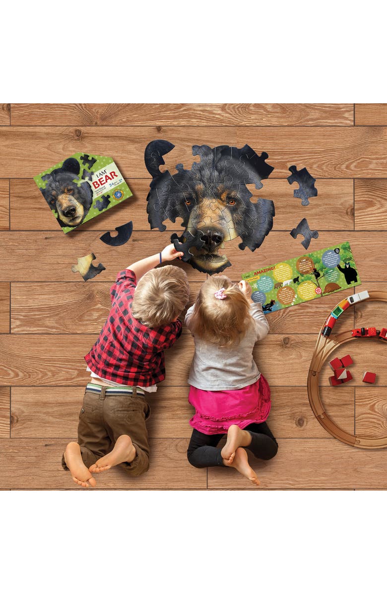 Madd Capp I Am Bear 24 Piece Head Shaped Puzzle, Alternate, color, Multicolored