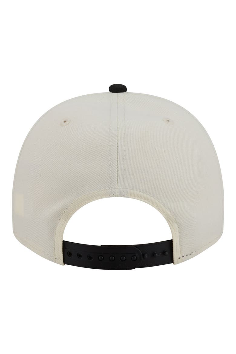 Men's New Era  Cream/Black San Francisco 49ers A-Frame 9FIFTY Snapback Hat, Alternate, color, Cream