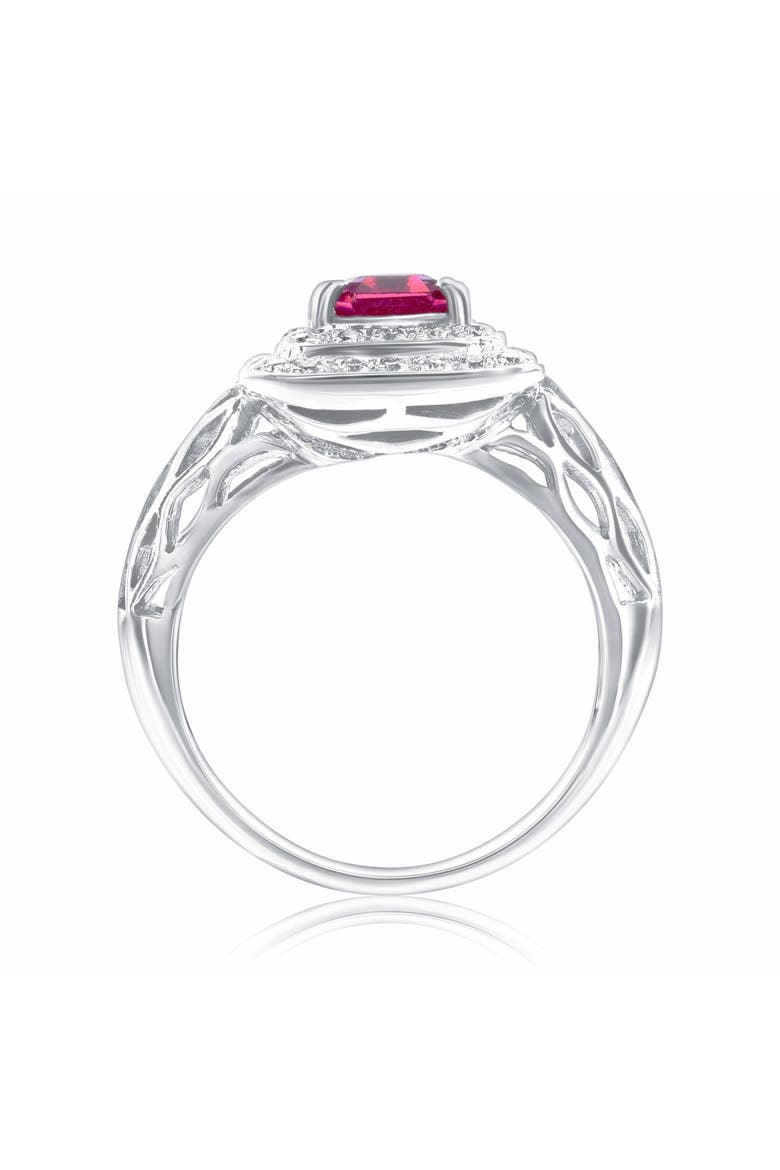 18K Gold 1ct Tourmaline & 0.5cttw Diamond Ring, Alternate, color, White Gold
