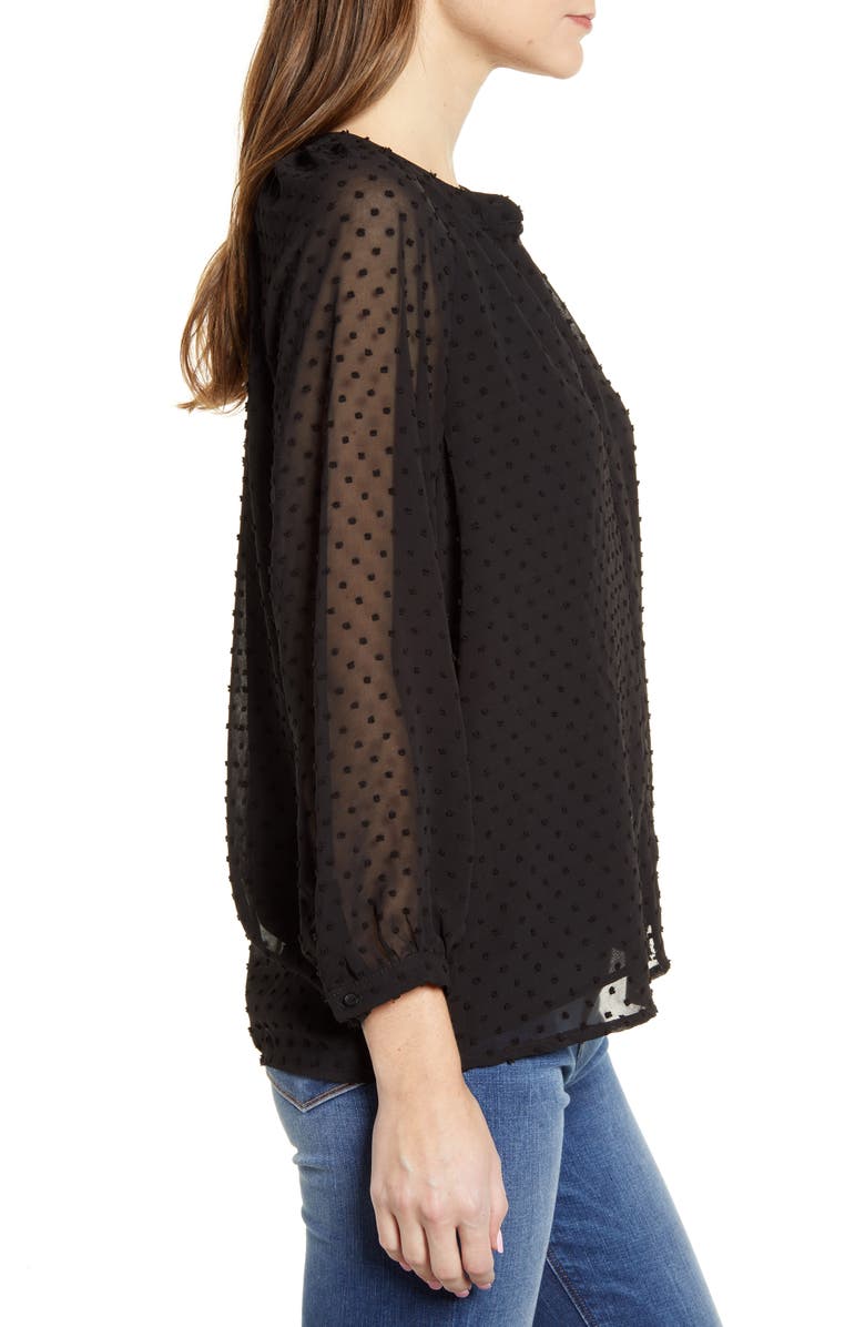 GIBSONLOOK Gibson Swiss Dot Blouse, Alternate, color, 