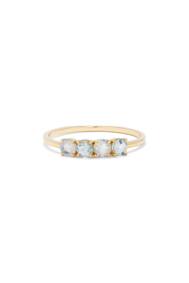 Moonstone & Aquamarine Ring, Main, color, 10K YELLOW GOLD/AQUAMARINE