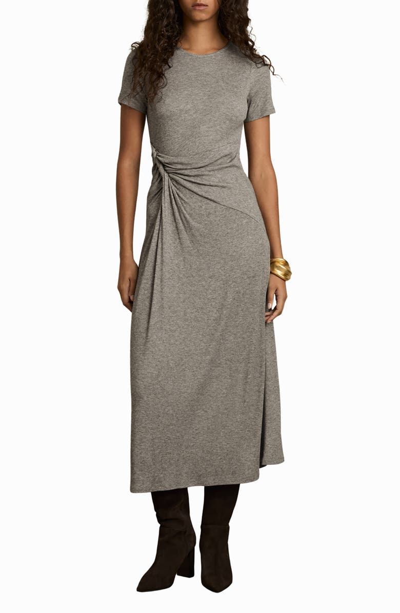 Reiss Hadley Twist Detail Jersey Midi T-Shirt Dress, Main, color, 