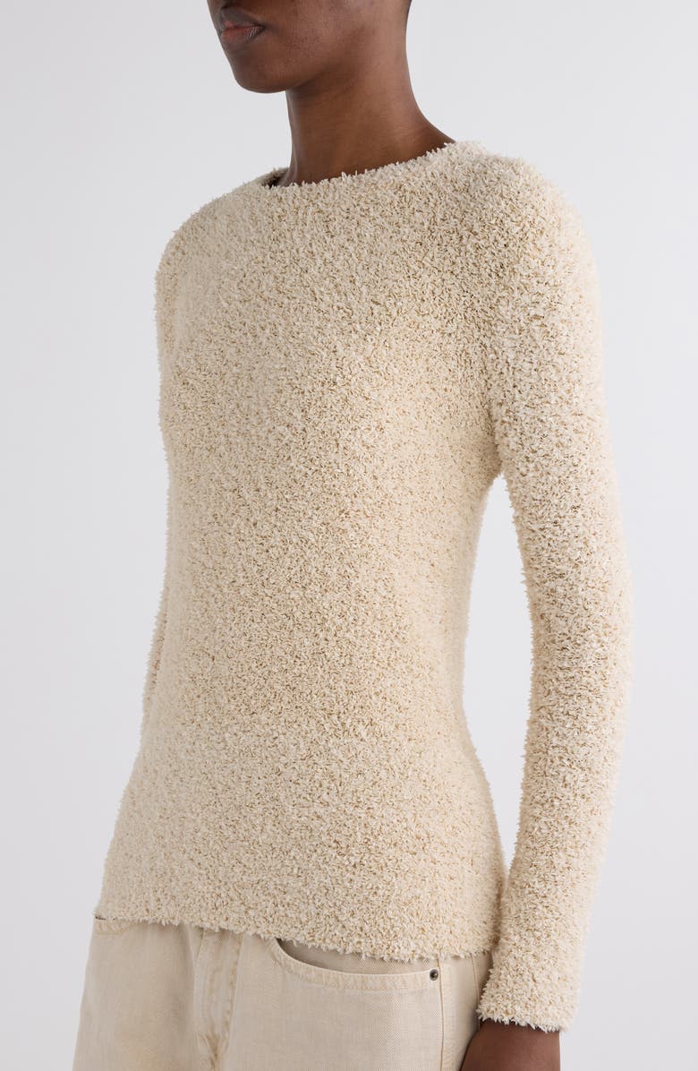 Isabel Marant Bethany Bouclé Sweater, Alternate, color, Ecru