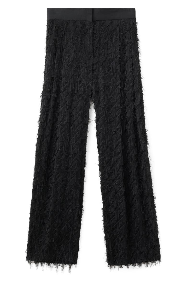 Textured Yarn Straight Leg Pants, Alternate, color, BLACK