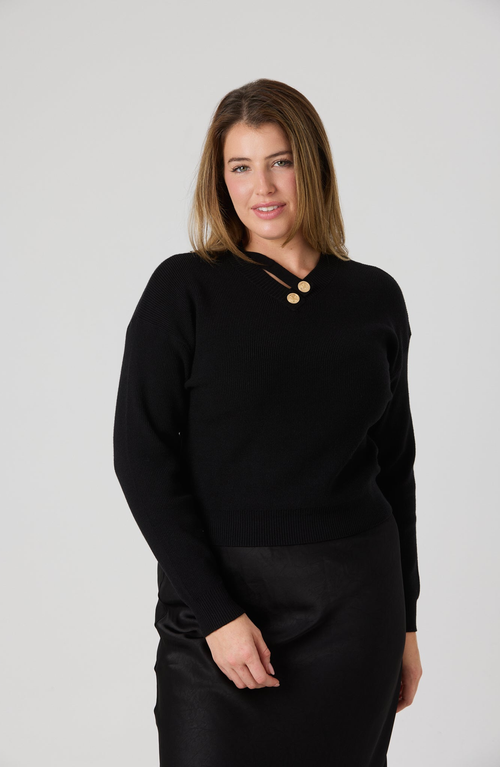 By Tess Collection Marlow Sweater In Black