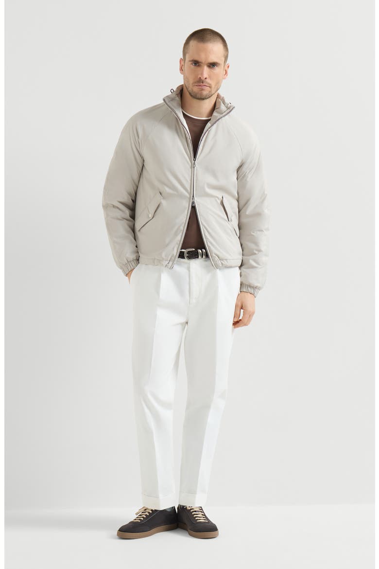 Lightweight nylon outerwear jacket with packable hood, Alternate, color, Panama