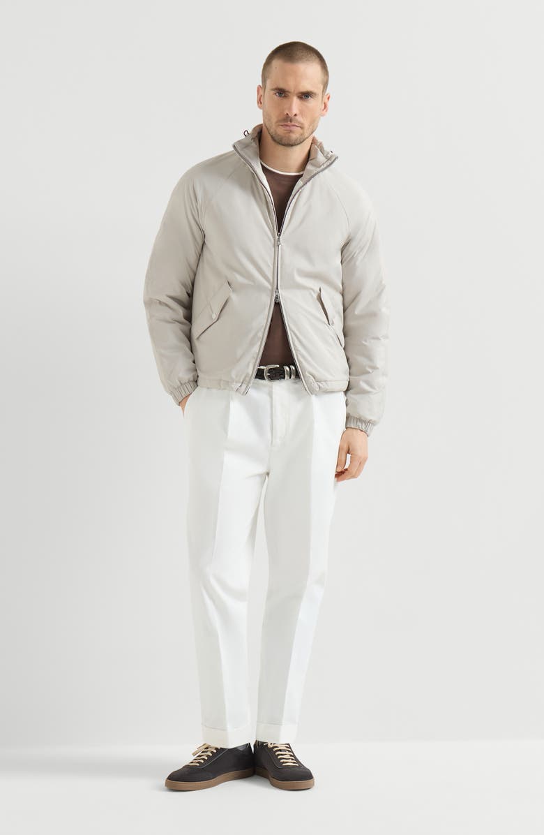 Brunello Cucinelli Outerwear jacket with packable hood, Alternate, color, Panama