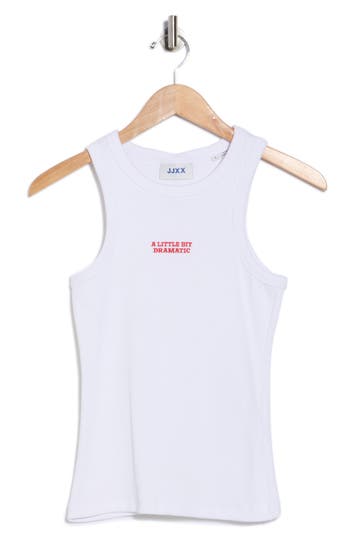 Jjxx Forest Embroidered Tank Top In White