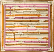 COACH Multi Belt Print Silk Square Scarf