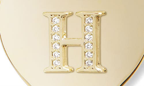 Melinda Maria Love Letters Initial Heart Medallion Necklace In Gold H