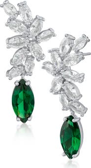 CZ by Kenneth Jay Lane Marquise Crescent Drop Earrings