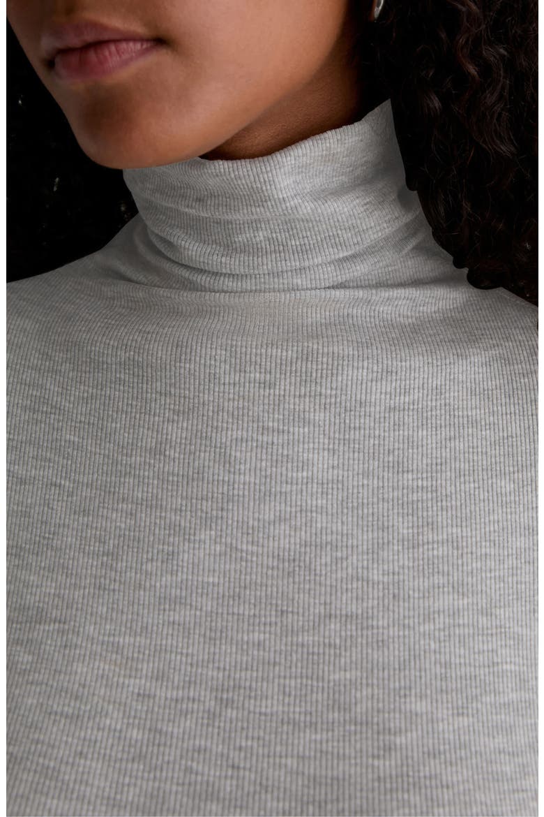 Chels Ribbed Turtleneck Sweater, Alternate, color, HEATHER GREY