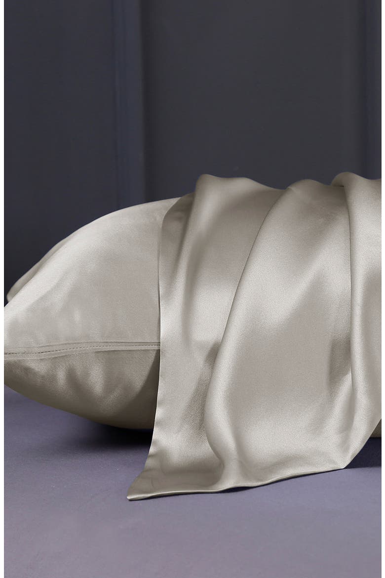 Pure Mulberry Silk Terse Envelope Luxury Pillowcase, Alternate, color, Grey