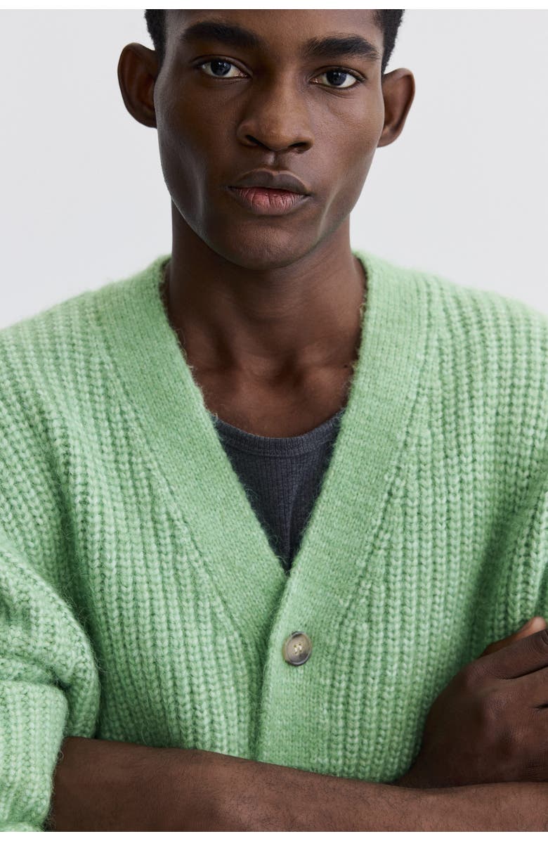 H&M Loose Fit Cardigan, Alternate, color, Green