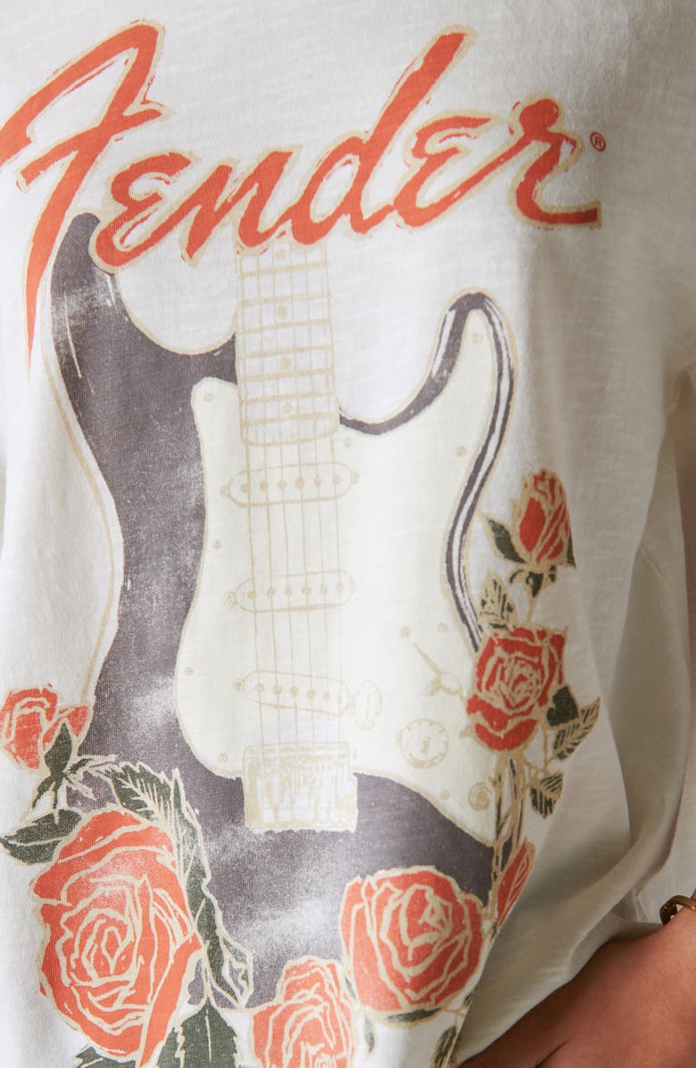 Lucky Brand Fender Guitar Roses Graphic T-Shirt, Alternate, color, 