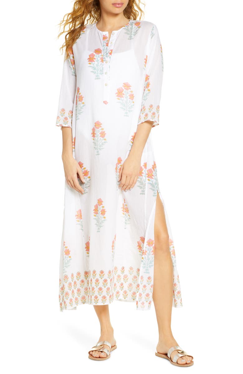 Roller Rabbit Borem Floral Cover-Up Maxi Dress, Main, color,