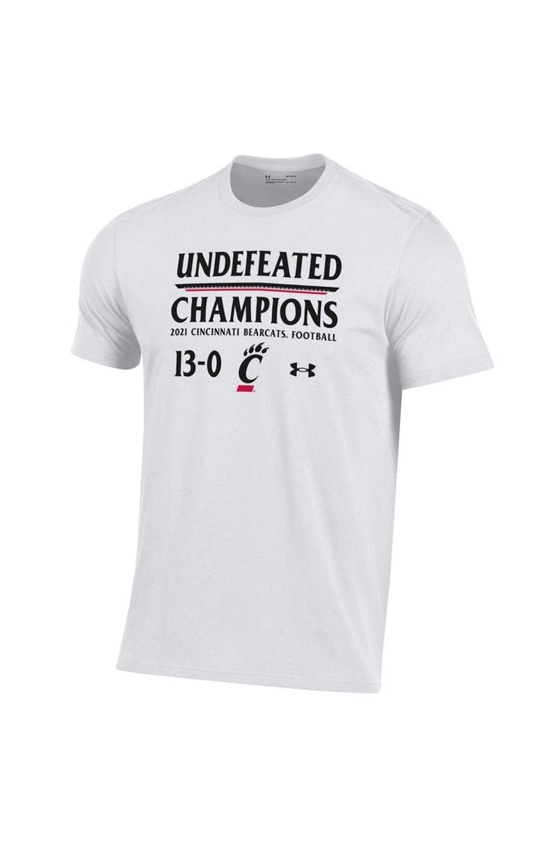 Under Armour Men's Under Armour White Cincinnati Bearcats 2021 AAC Football Conference Champions Undefeated T-Shirt, Alternate, color, 
