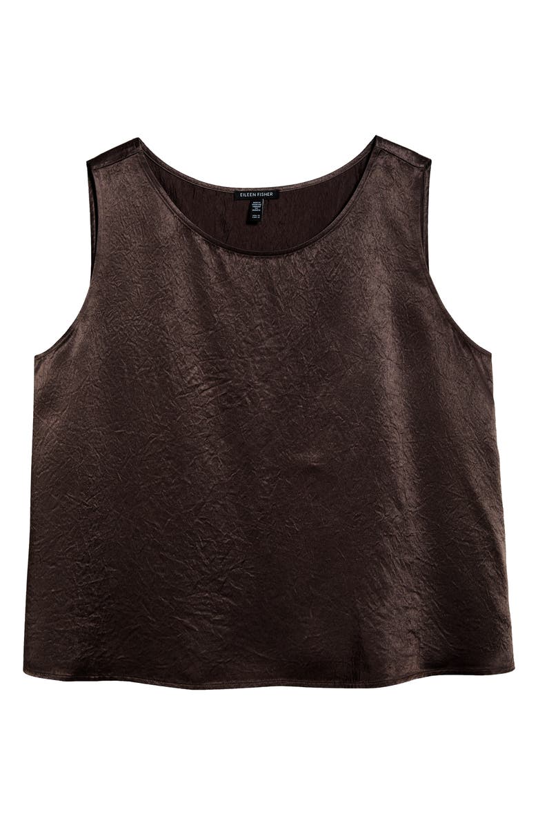 Eileen Fisher Crinkle Satin Shell, Alternate, color, Rye