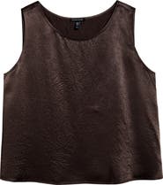 Eileen Fisher Crinkle Satin Shell