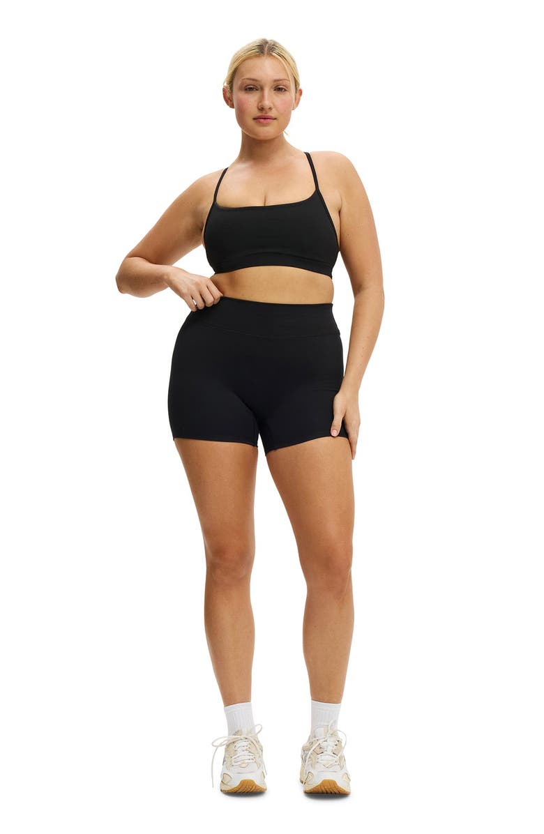 COTTON ON BODY Women's Active Ultra Soft Invisible Scrunch Shortie Short, Alternate, color, Black