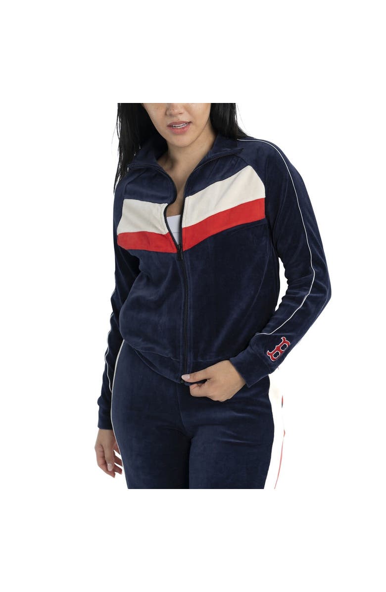 LUSSO Women's Lusso Navy Boston Red Sox Nixie Raglan Full-Zip Jacket, Main, color, Navy