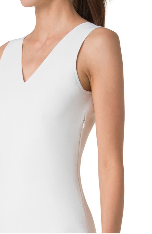 Akris Wool Crepe Sheath Dress In Ecru