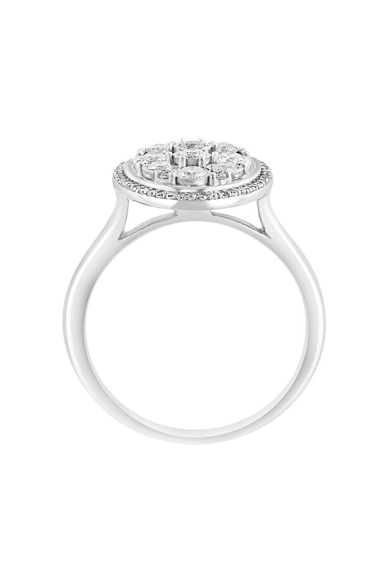 Sterling Silver Diamond Halo Ring, Alternate, color, WHITE
