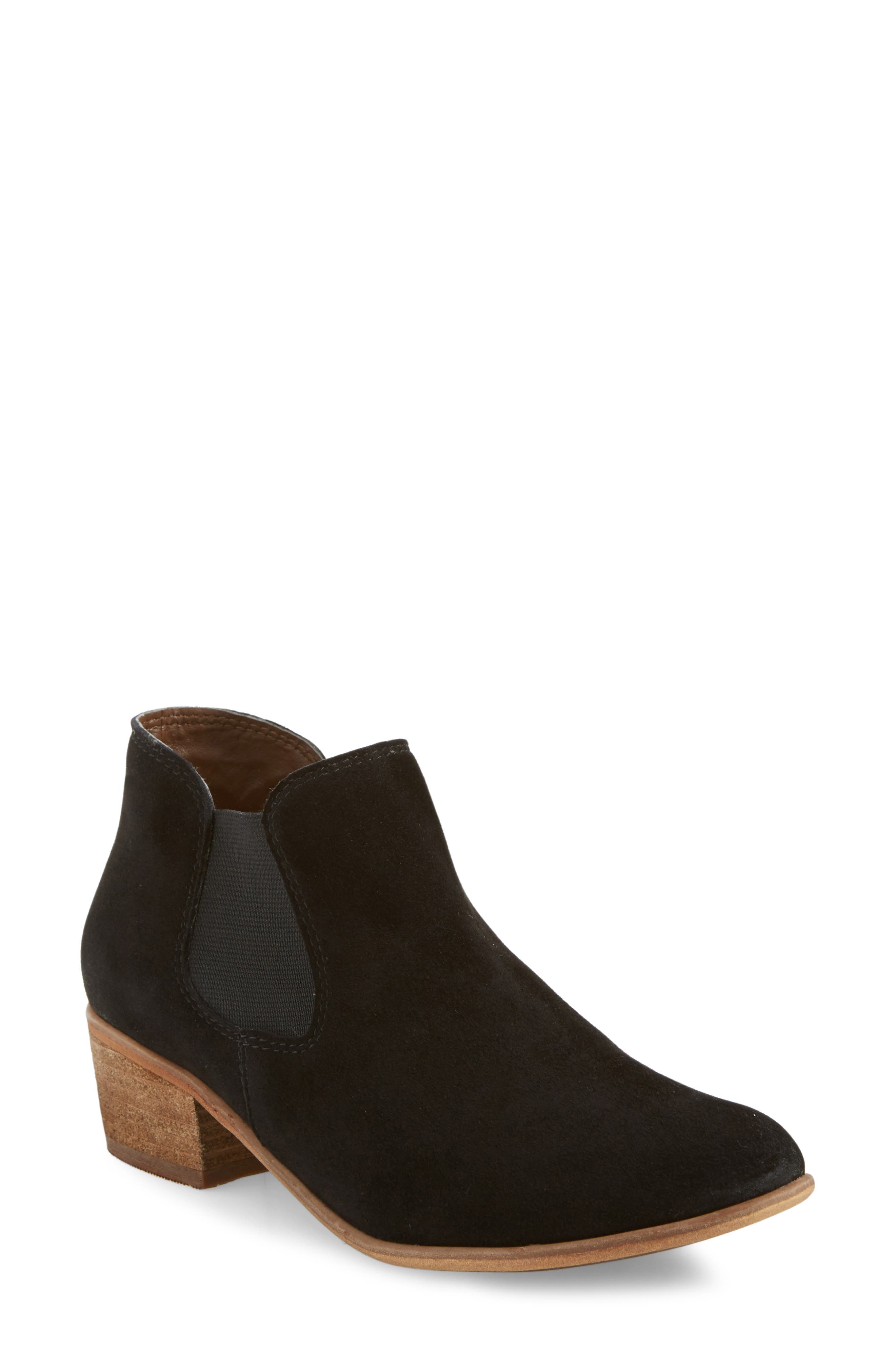 'Tripp' Bootie, Main, color, BLACK SUEDE