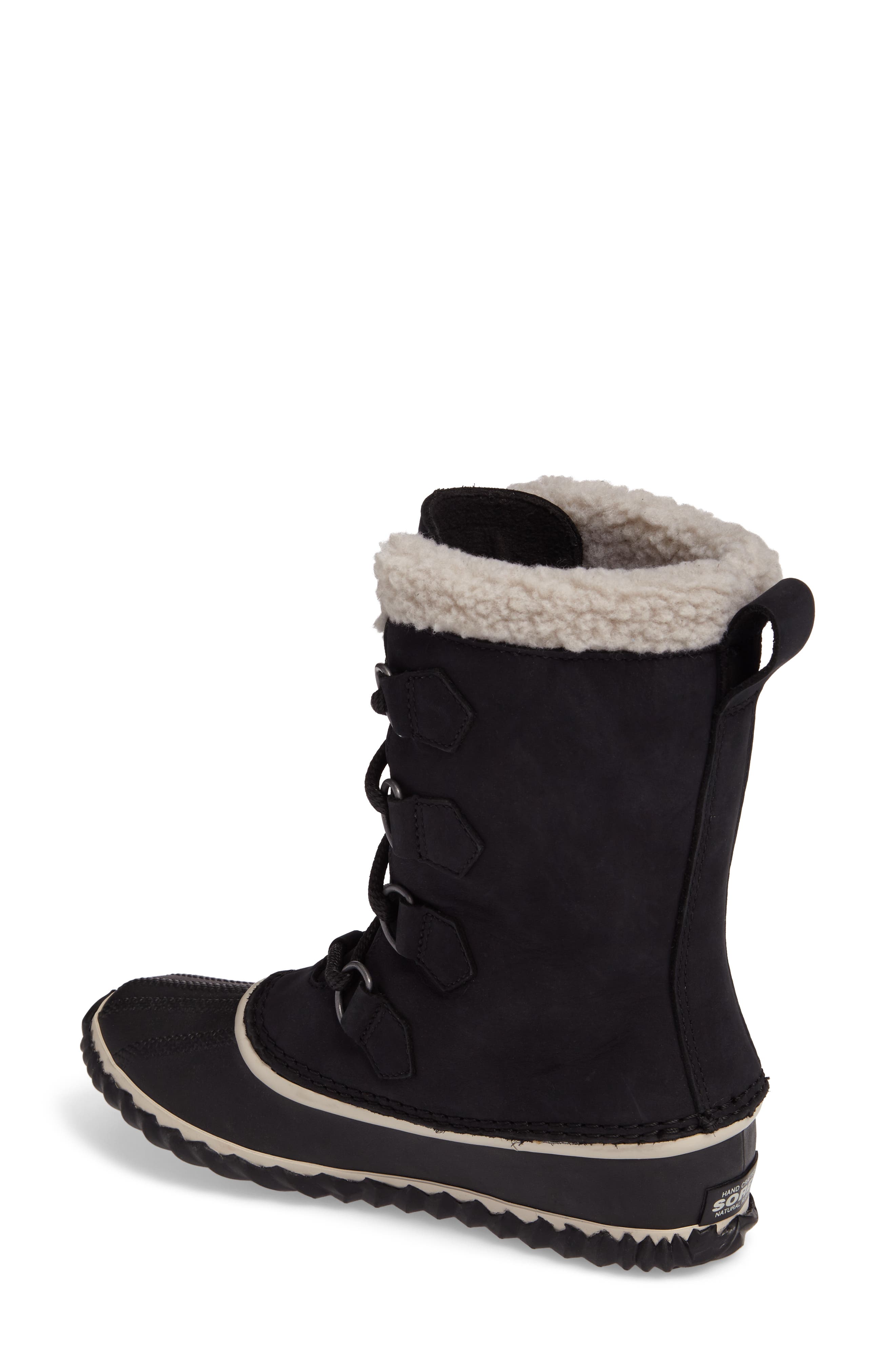 Caribou Slim Waterproof Boot, Alternate, color, BLACK