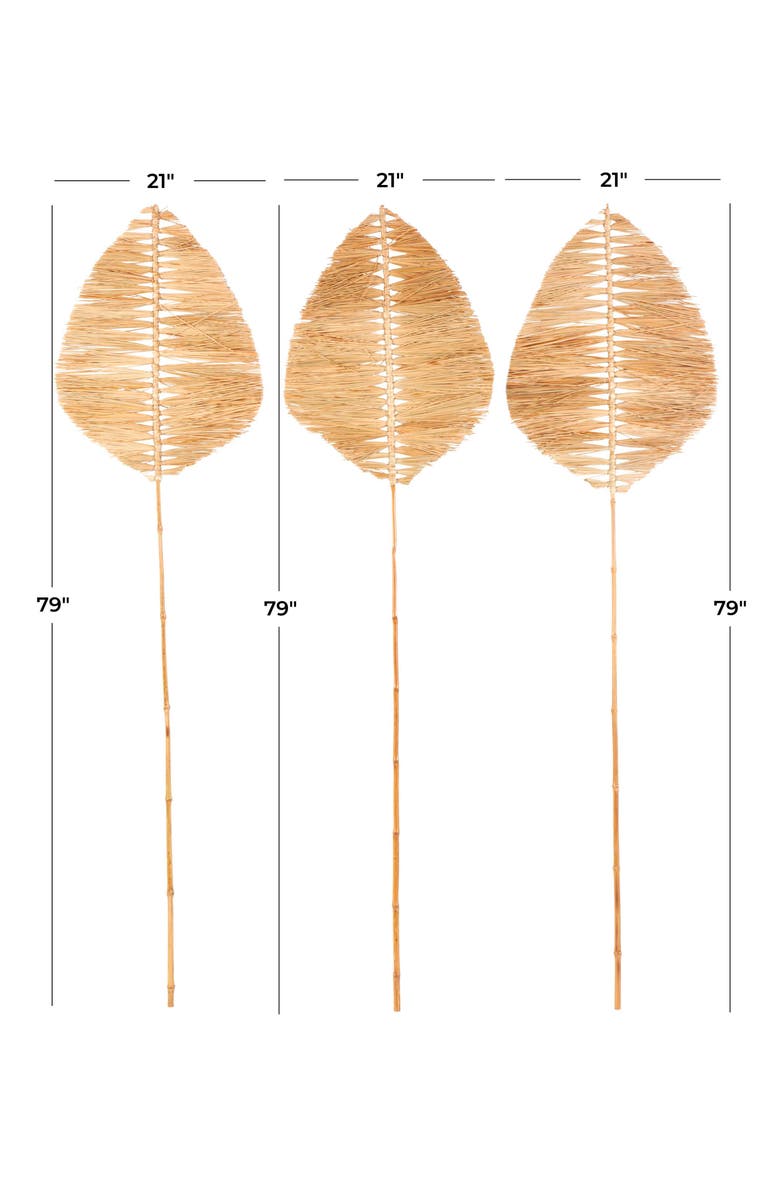 SONOMA SAGE HOME 3-Piece Natural Dried Bamboo Leaf Foliage, Alternate, color, Light Brown