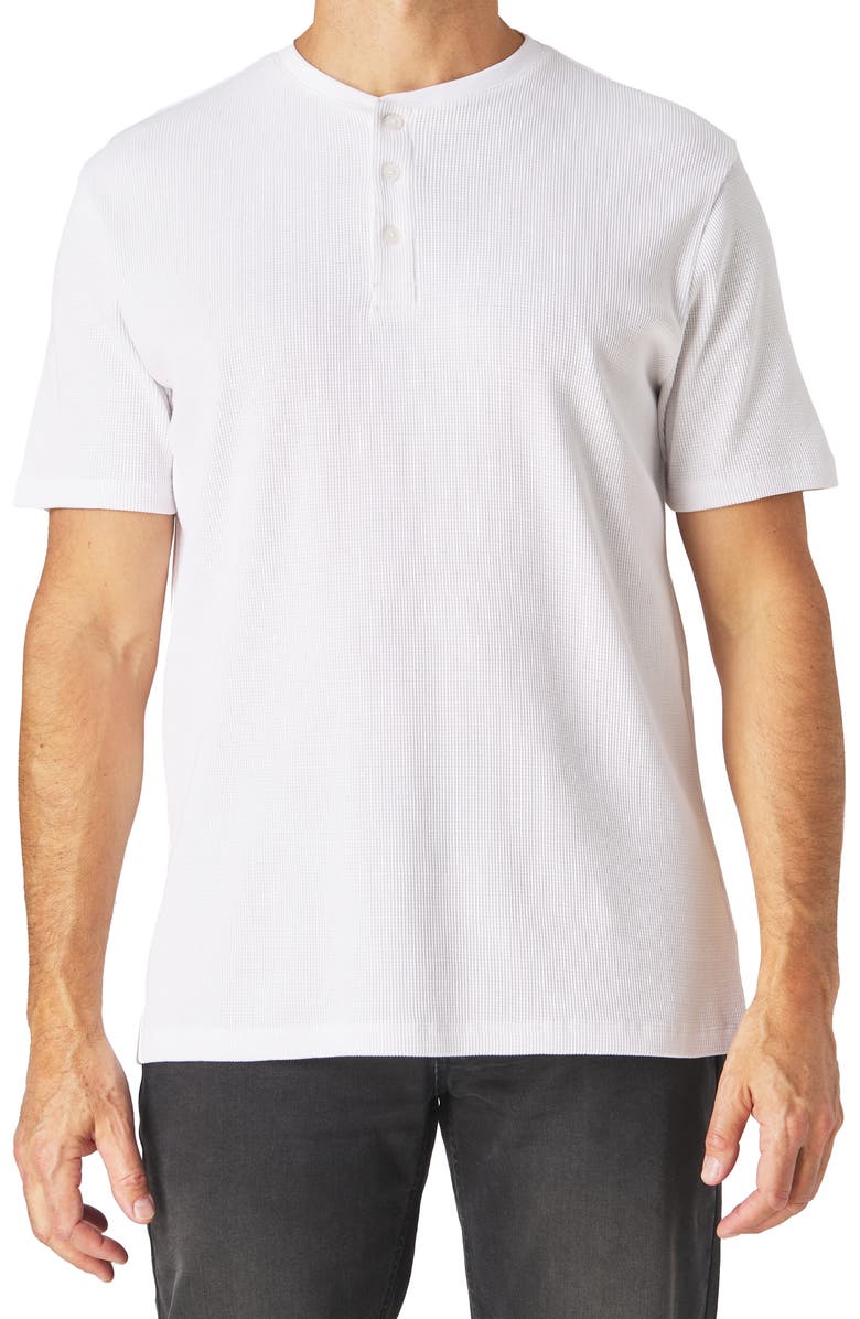 Slate & Stone Short Sleeve Waffle Knit Henley, Main, color, 