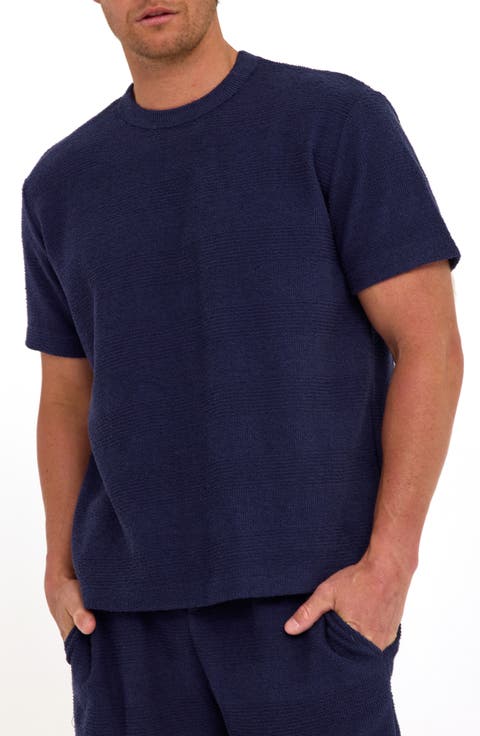 Maxwell Stripe Jacquard Terry Cloth T-Shirt