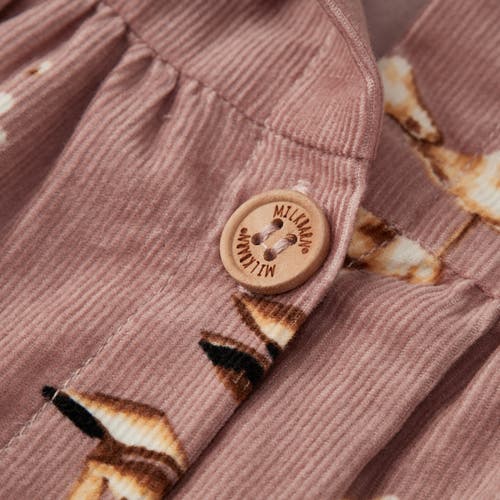 Milkbarn Organic Corduroy Long Sleeve Top In Brown