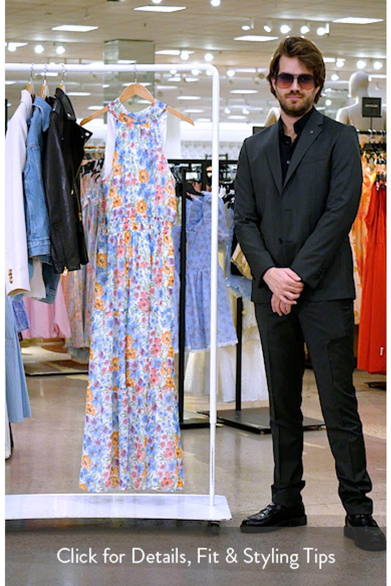 Ezia Garden Jetter Halter Maxi Dress video
