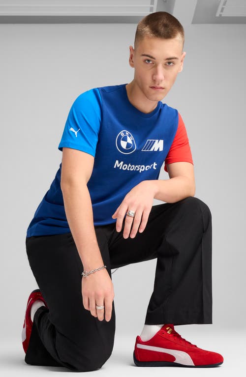 Puma Bmw M Motorsport Essential Logo Graphic T-shirt In Blue