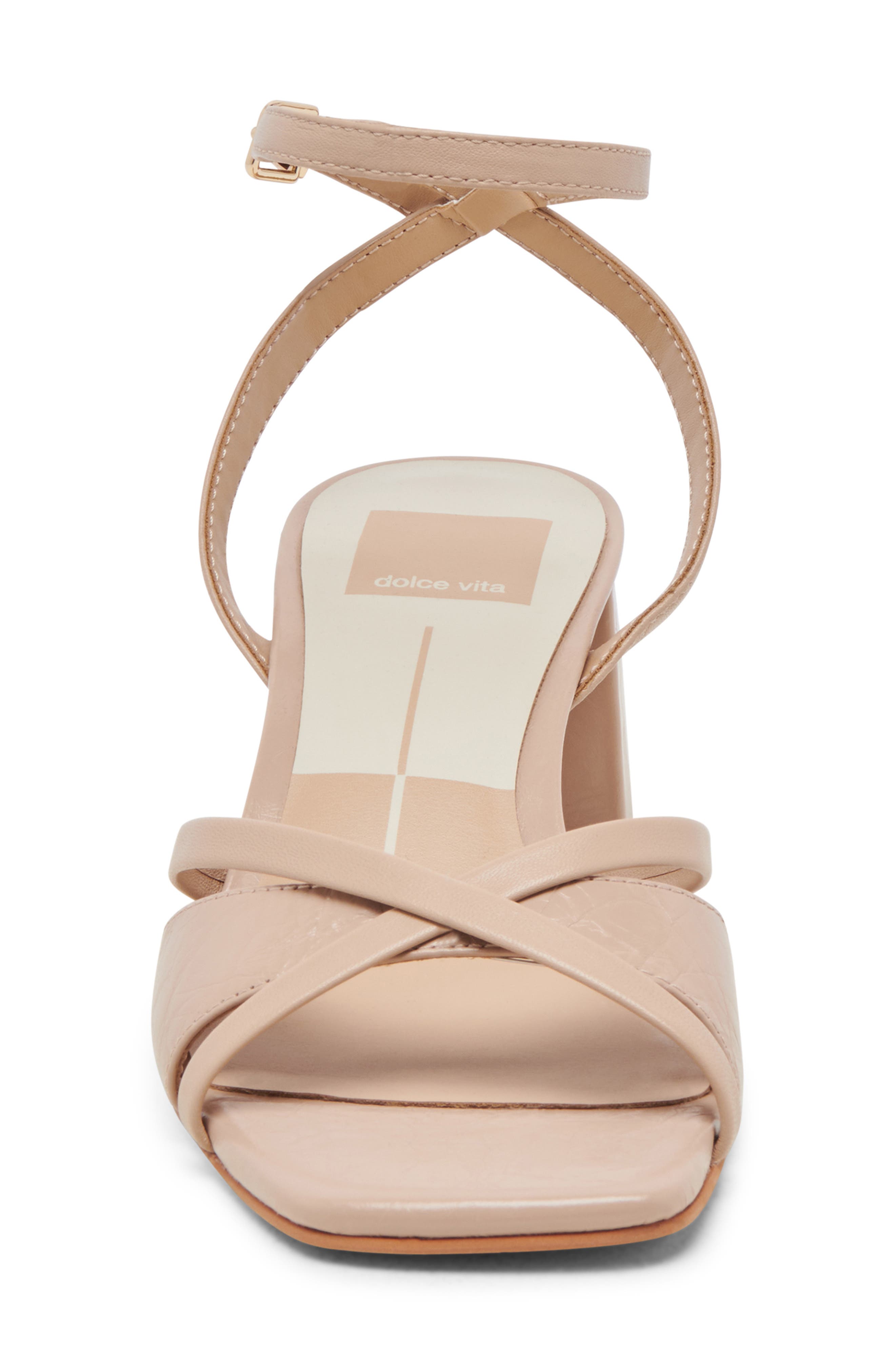 Blakly Ankle Strap Sandal, Alternate, color, BEIGE CRINKLE PATENT