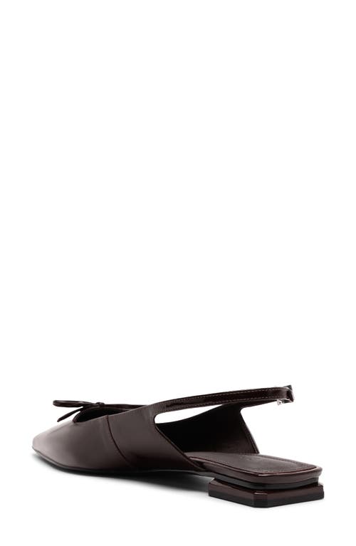 Schutz Violetta Sculpt Pointed Toe Slingback Flat In Burgundy