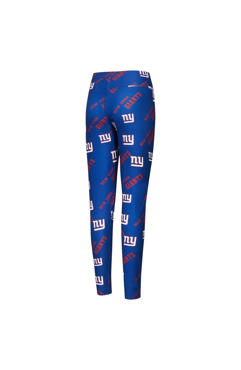 CONCEPTS SPORT Women's Concepts Sport Royal New York Giants Breakthrough Allover Print Knit Sleep Leggings, Alternate, color, Royal