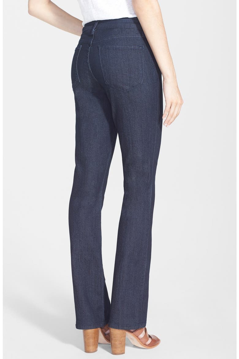 'Billie' Stretch Mini Bootcut Jeans, Alternate, color, DARK ENZYME