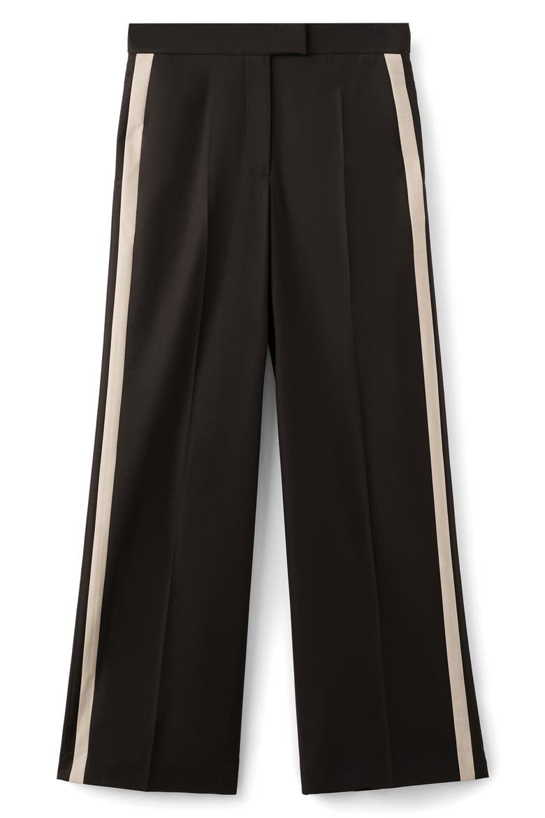 Side Stripe Wide Leg Pants, Alternate, color, CHOCOLATE