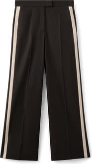MANGO Side Stripe Wide Leg Pants