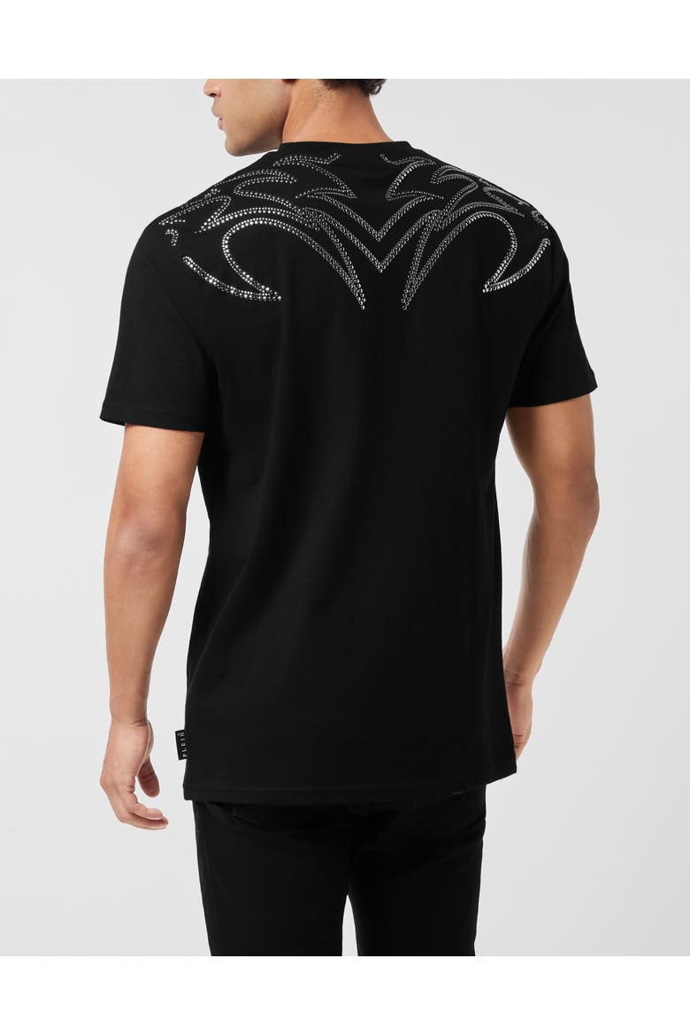 Round Neck T-Shirt Texas Studs Men, Alternate, color, black