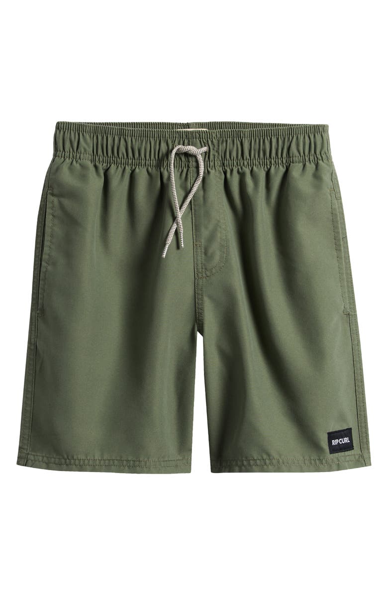 Rip Curl Kids' Bondi Volley Shorts, Main, color, Cactus Green