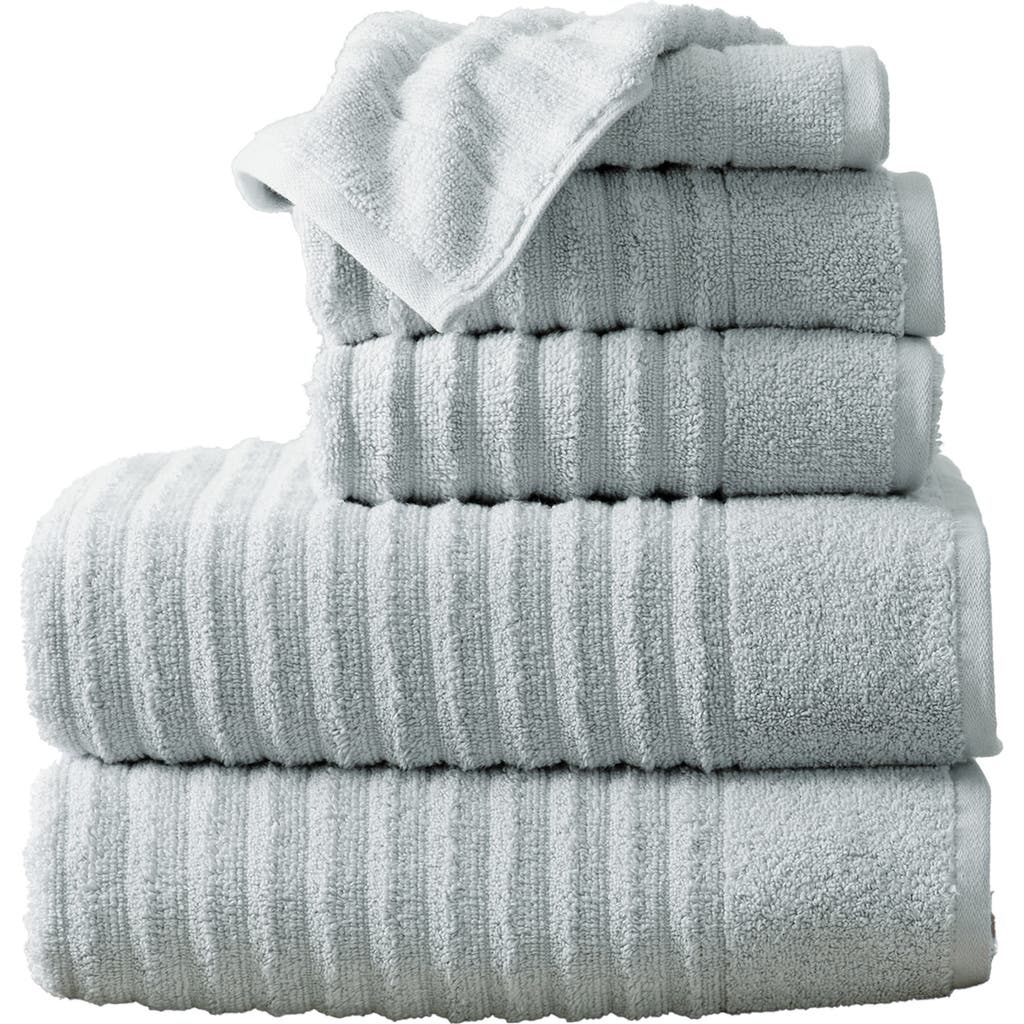 Woven & Weft Combed Cotton 6-piece Towel Set In Gray